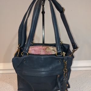 The Sak blue leather purse